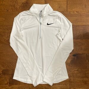 NWOT Women’s Nike Running Dri-Fit 1/4 Zip White Size Small